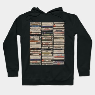 80s mix tapes vintage music casettes retro mixed media Hoodie